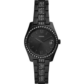 Bracelet de montre Fossil ES4508 Acier inoxydable Noir 16mm